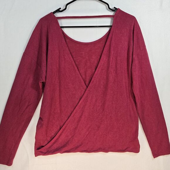 White House Black Market Open Back Top Size Medium Deep Pink Womens - Picture 2 of 11